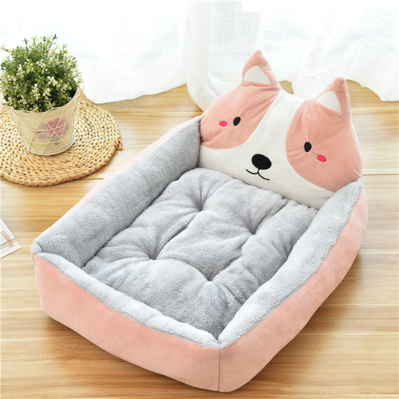 Warm Plush Pet Bed for Cats and Dogs
