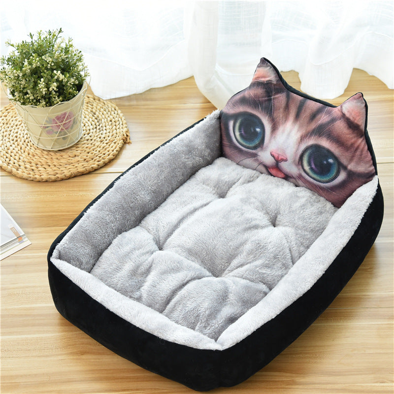 Warm Plush Pet Bed for Cats and Dogs