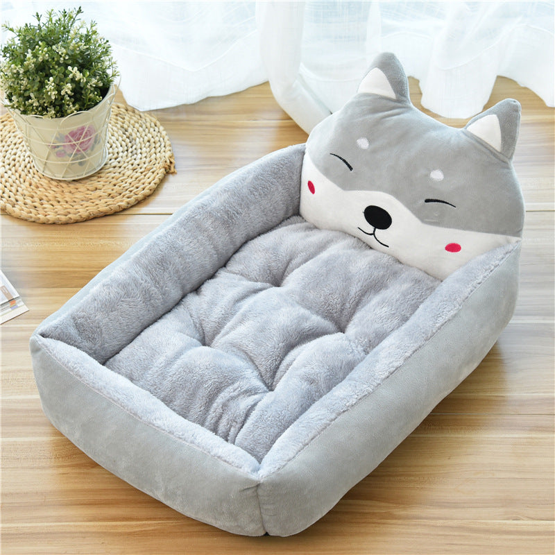 Warm Plush Pet Bed for Cats and Dogs