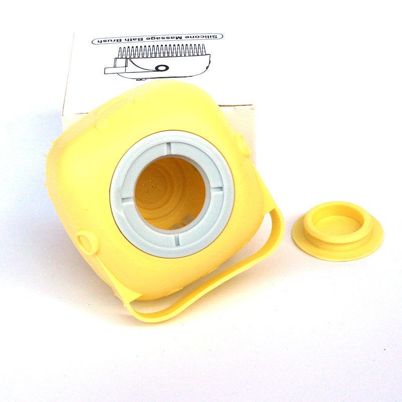 Silicone Pet Bath Brush – Shampoo Dispensing Massage Glove